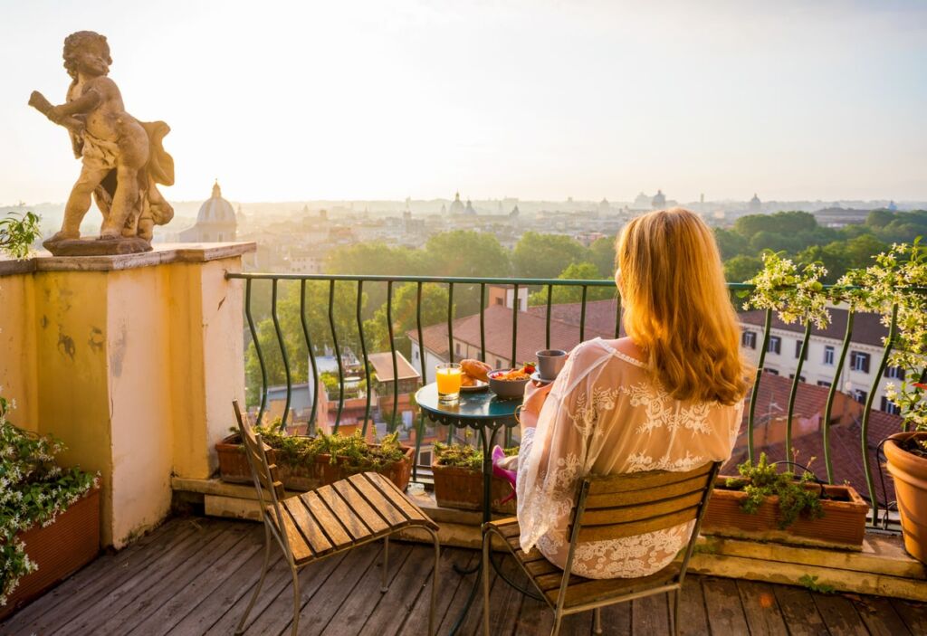 Luxury breakfast in Italy